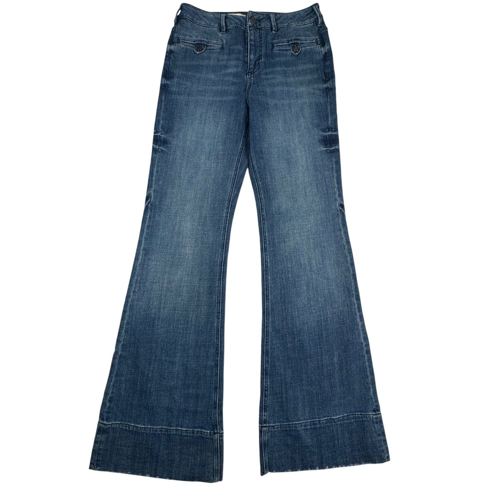 Pilcro and the Letterpress Anthropologie Superscript Flare Jeans Blue Size 29